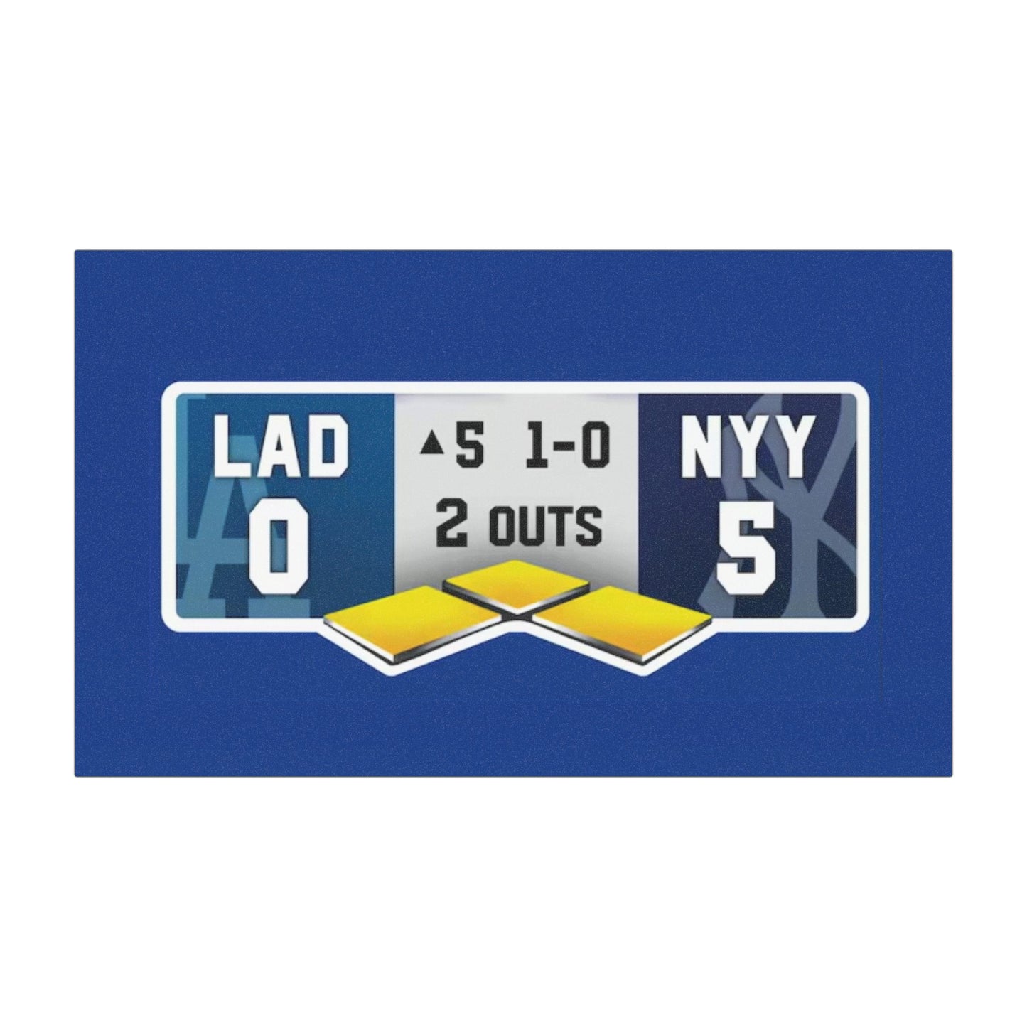 Dodgers Yankees World Series Car Magnet | Top of the Fifth